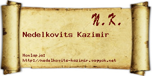 Nedelkovits Kazimir névjegykártya